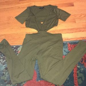 Green jumpsuit